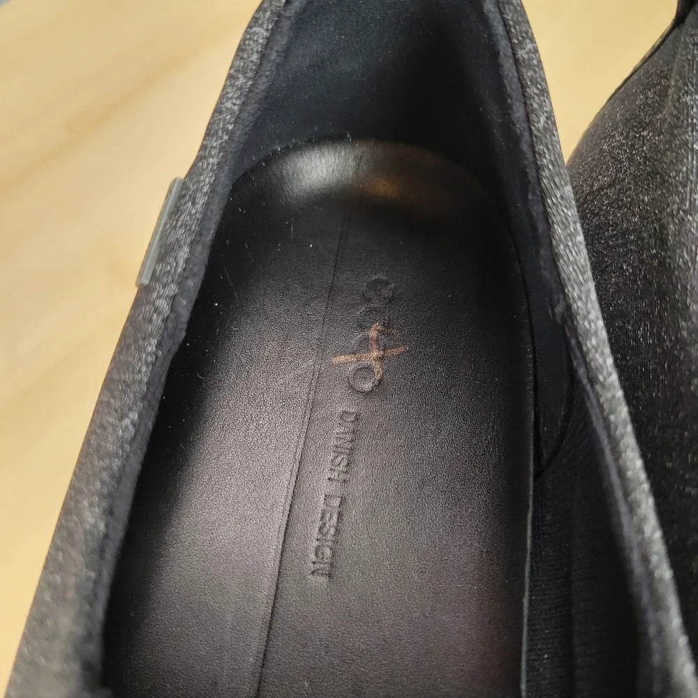 ECCO Soft 7 Gore Tex Slip On Sneakers Charcoal Grey Leather Waterproof Womens 40